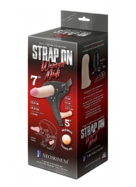 Реалистичный страпон Woman Midi с вагинальной пробкой - 19 см. - LOVETOY (А-Полимер) - купить с доставкой в Абакане
