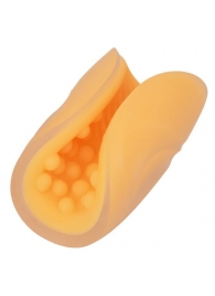 Оранжевый рельефный мастурбатор Dual Grip - California Exotic Novelties - в Абакане купить с доставкой