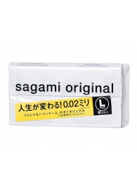 Презервативы Sagami Original 0.02 L-size увеличенного размера - 10 шт. - Sagami - купить с доставкой в Абакане