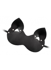 Закрытая черная маска  Кошка - Штучки-дрючки - купить с доставкой в Абакане