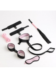Черно-розовый эротический набор из 7 предметов - Сима-Ленд - купить с доставкой #SOTBIT_REGIONS_UF_V_REGION_NAME#