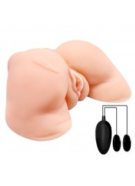 Телесная вибровагина Julie с 2 рабочими отверстиями - Baile - в Абакане купить с доставкой