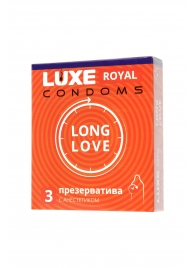 Презервативы с продлевающим эффектом LUXE Royal Long Love - 3 шт. - Luxe - купить с доставкой в Абакане