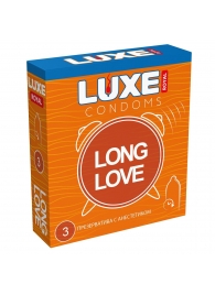 Презервативы с продлевающим эффектом LUXE Royal Long Love - 3 шт. - Luxe - купить с доставкой в Абакане