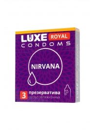 Презервативы с увеличенным количеством смазки LUXE Royal Nirvana - 3 шт. - Luxe - купить с доставкой в Абакане