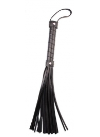 Черная многохвостая плеть Pleasure Whip - 46 см. - Chisa - купить с доставкой в Абакане