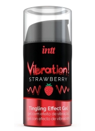 Жидкий интимный гель с эффектом вибрации Vibration! Strawberry - 15 мл. - INTT - купить с доставкой в Абакане