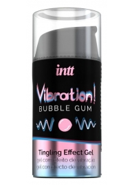 Жидкий интимный гель с эффектом вибрации Vibration! Bubble Gum - 15 мл. - INTT - купить с доставкой в Абакане