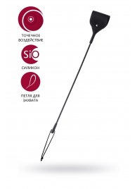 Черный гладкий стек с тонкой ручкой - 48 см. - ToyFa - купить с доставкой в Абакане