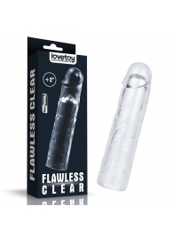 Прозрачная насадка-удлинитель Flawless Clear Penis Sleeve Add 2 - 19 см. - Lovetoy - в Абакане купить с доставкой