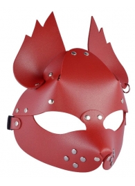 Красная кожаная маска  Белочка - Sitabella - купить с доставкой в Абакане