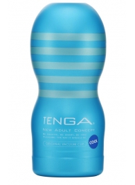 Мастурбатор с охлаждающей смазкой TENGA Original Vacuum Cup Cool - Tenga - в Абакане купить с доставкой