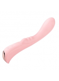 Нежно-розовый вибромассажер 6  Silicone G-Spot Fun - 19,1 см. - Erokay