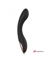 Черный вибратор с пультом-часами Anne s Desire Curve G-Spot Vibe Wireless Watchme - 20,5 см. - DreamLove