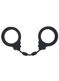Черные силиконовые наручники Suppression - Lola Games - купить с доставкой в Абакане
