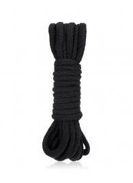 Черная хлопковая веревка для бондажа - 5 м. - Lux Fetish - купить с доставкой в Абакане