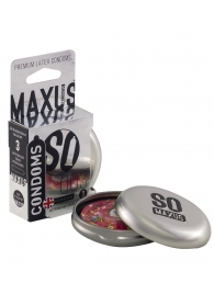 Экстремально тонкие презервативы в железном кейсе MAXUS Extreme Thin - 3 шт. - Maxus - купить с доставкой в Абакане