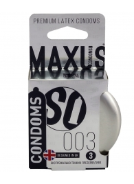 Экстремально тонкие презервативы в железном кейсе MAXUS Extreme Thin - 3 шт. - Maxus - купить с доставкой в Абакане
