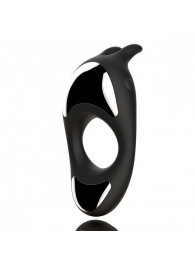 Черное эрекционное кольцо с двумя моторами Zeus Dual Vibe Cock Ring - FeelzToys - в Абакане купить с доставкой