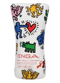 Мастурбатор-туба Keith Haring Soft Tube CUP - Tenga - в Абакане купить с доставкой