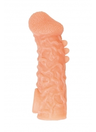 Телесная закрытая насадка с шершавой головкой Cock Sleeve Size M - 15,6 см. - KOKOS - в Абакане купить с доставкой