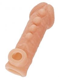 Телесная закрытая насадка с шишечками Cock Sleeve Size S - 13,8 см. - KOKOS - в Абакане купить с доставкой