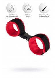 Красно-черные велюровые оковы Anonymo - ToyFa - купить с доставкой в Абакане