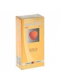 Презервативы Masculan Ultra Gold с золотым напылением и ароматом ванили - 10 шт. - Masculan - купить с доставкой в Абакане