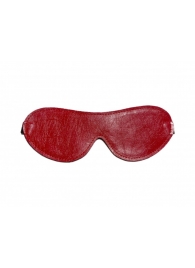Двусторонняя красно-черная маска на глаза из эко-кожи - БДСМ Арсенал - купить с доставкой в Абакане
