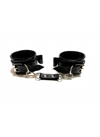 Черные наручники с бантиками из эко-кожи - БДСМ Арсенал - купить с доставкой в Абакане