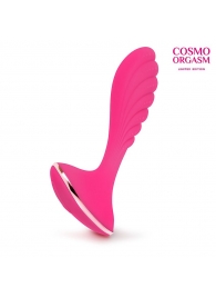 Розовый фигурный вибростимулятор для G-массажа - 16 см. - Bior toys