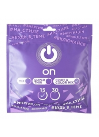 Цветные ароматизированные презервативы ON) Fruit   Color - 15 шт. - ON) - купить с доставкой в Абакане