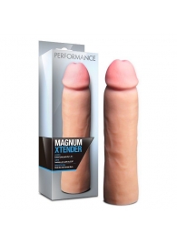 Телесная фаллическая насадка на пенис Magnum Xtender - 23 см. - Blush Novelties - в Абакане купить с доставкой