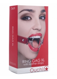 Расширяющий кляп Ring Gag XL с красными ремешками - Shots Media BV - купить с доставкой в Абакане