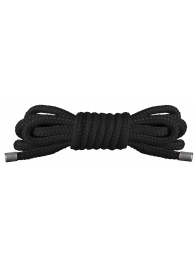Чёрная нейлоновая верёвка для бандажа Japanese Mini - Shots Media BV - купить с доставкой в Абакане