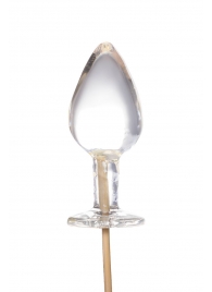 Прозрачный леденец в форме малой анальной пробки со вкусом пина колада - Sosuчki - купить с доставкой в Абакане