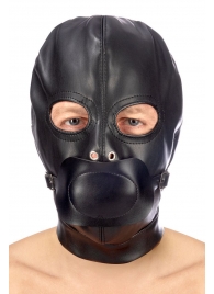 Маска-шлем с прорезями для глаз и регулируемым кляпом - Fetish Tentation - купить с доставкой в Абакане