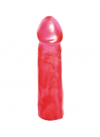 Розовая реалистичная насадка для трусиков с плугом - 19,5 см. - Джага-Джага - купить с доставкой в Абакане