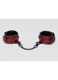 Красно-черные наручники Reversible Faux Leather Wrist Cuffs - Fifty Shades of Grey - купить с доставкой в Абакане