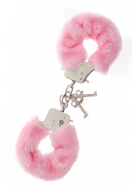 Металлические наручники с розовой меховой опушкой METAL HANDCUFF WITH PLUSH PINK - Dream Toys - купить с доставкой в Абакане