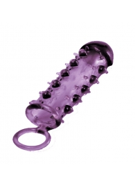 Закрытая фиолетовая насадка с пупырышками SAMURAI PENIS SLEEVE PURPLE - 14,5 см. - NMC - в Абакане купить с доставкой
