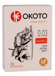 Тонкие презервативы OKOTO Thin Extra Soft - 3 шт. - Sitabella - купить с доставкой в Абакане