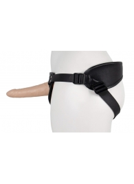 Пустотелый страпон Harness CLASSIC с бандажом - 15,5 см. - LOVETOY (А-Полимер) - купить с доставкой в Абакане
