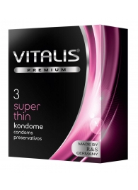 Ультратонкие презервативы VITALIS PREMIUM super thin - 3 шт. - Vitalis - купить с доставкой в Абакане