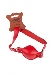 Красный кожаный кляп на регулируемых ремешках - Sitabella - купить с доставкой в Абакане