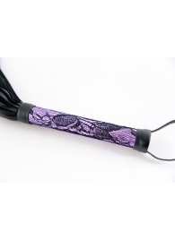 Пурпурный флоггер с кружевной ручкой - ToyFa - купить с доставкой в Абакане