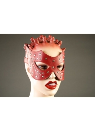 Красная кожаная маска с заклёпками - Подиум - купить с доставкой в Абакане