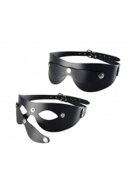 Черная кожаная маска  Новичок - Sitabella - купить с доставкой в Абакане