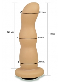 Телесная рельефная насадка Harness - 14,2 см. - LOVETOY (А-Полимер) - купить с доставкой в Абакане