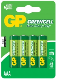 Батарейки солевые GP GreenCell AAA/R03G - 4 шт. - Элементы питания - купить с доставкой в Абакане